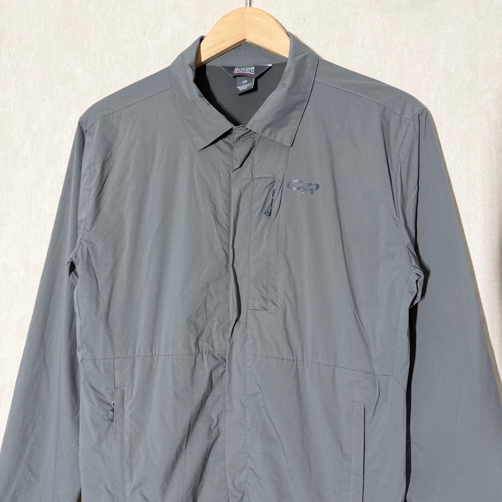 Outdoor Research Men’s Microlight Shirt Jacket Snap Zip in Charcoal Gray S - Picture 2 of 14